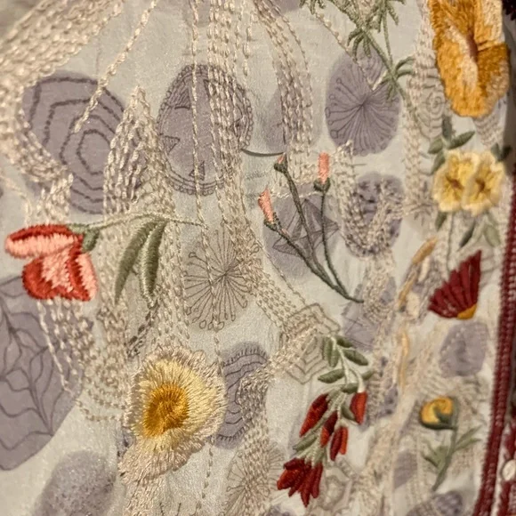 SOLD*** $315 NWT Sz 3X Jessabella Johnny Was 100% Silk Embroidered Blouse - Picture 11 of 16